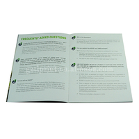 Impression de brochures personnalisées en papier d'art avec reliure à cheval et pelliculage, fabriquées en Chine