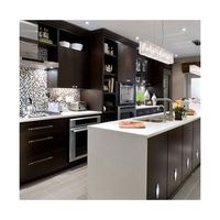 Prima 3D Effet Rendu Conception Armoires Île Table Avec Stockage Personnalisé Design Moderne Laque Maison Armoire De Cuisine