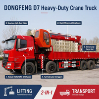 Nouvelle grue de levage multifonctionnelle Feigong 14 tonnes à 5 sections montée sur camion, intégrant le transport de marchandises et la levée de charges