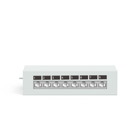 Panneau de brassage FTP modulaire RJ45 1U 8 ports en acier de haute qualité pour câbles réseau Cat5e Cat6 Cat6A, fabriqué en Allemagne