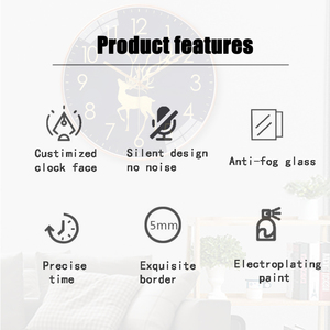 8-inch thạch anh treo tường đồng hồ phong cách hiện đại 3D đơn giản Sáng Tạo kim hiển thị im lặng trang trí nhà cho phòng khách hoặc văn phòng - Product Image 4