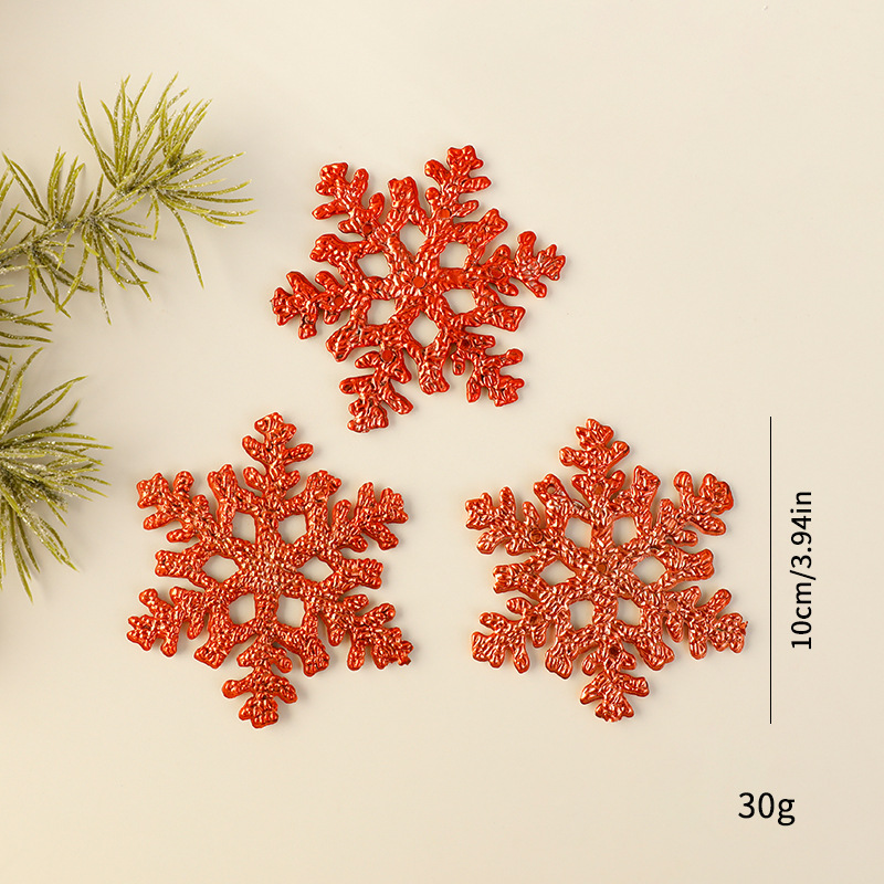 Flocons de neige rouges un paquet de 3