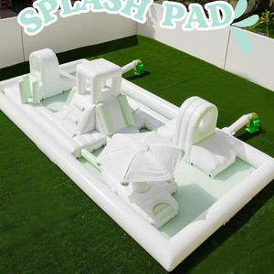 Kolam besar komersial pvc putih bantalan cipratan tiup rintangan taman air tiup lunak untuk anak-anak - Product Image 4