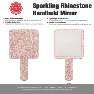 Miroir de maquillage portable rond finition argentée, miroir cosmétique personnalisé pour femmes - Product Image 2