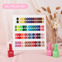 Ensemble de vernis gel 60 couleurs, une bouteille par couleur, base coat, top coat, haute pigmentation, pour débutants, livraison rapide d'usine, OEM ODM