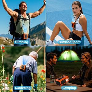 Ventilador de Cintura Portátil, Ventilador Personal de Refrigeración, Ventilador de Cuello Recargable de 10000 mAh con Luz LED de Emergencia, Ventilador con Luz para Viajes y Camping - Product Image 6