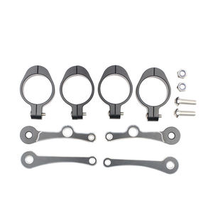 RTS faro motocicleta soporte proyector soporte para helicóptero Bobber Cafe Racer CNC tubo de horquilla montaje abrazadera accesorios 41mm - Product Image 6