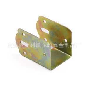 Support de lit en U Hirotaka 60x46x38mm en fer plaqué, connecteur de support de meuble durable - Product Image 2