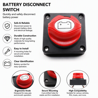 Hochleistungs-Kunststoff-Batterietrennschalter 12V 275A EIN/AUS mit 2 M10-Anschlüssen für Fahrzeugnutzung
