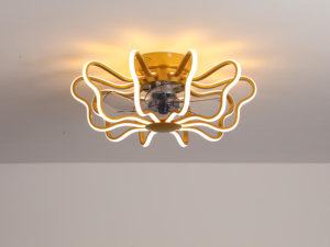 Ventilador de Techo LED Inteligente Moderno, Silencioso, con Motor de CC de Bajo Ruido, Control Remoto, Luz Regulable, Uso en Exteriores - Product Image 4