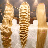 Perruques Lace Front 613 avec Cheveux Brésiliens Vierges Raides et Soyeux, Cheveux Humains Non Traités, Prêtes à Porter pour Femme Noire
