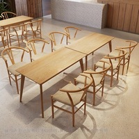 Ensembles de chaises de salle à manger modernes nordiques, sur mesure, adaptés aux cafés, bistros, restaurants, hôtels et salons. Fabriqué en bois.