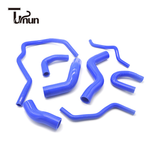 En vente! Tuyaux en silicone pour radiateur, pour VW <span class=keywords><strong>GOLF</strong></span> GTI 2.0 FSI MKV MK 5 Turbo Blue Racing Tuyaux d'eau en caoutchouc noir Réductions appliquées - Product Image 4