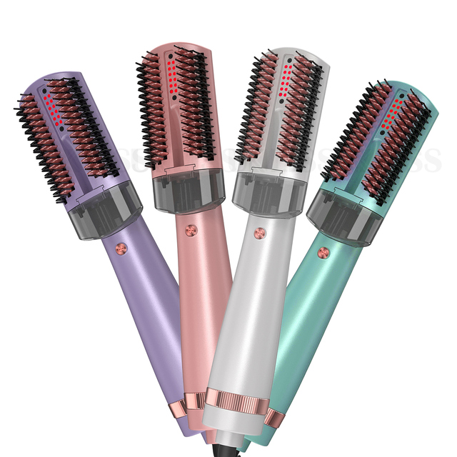 Dropshipping Ionic Salon Hair Dryer & Straightener with Massage Brush and Hot Air Comb for Women