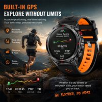 Reloj Inteligente SENBONO HT37 para Exteriores con GPS, Monitor de Actividad Física, Monitorización del Sueño, IP68, Batería de Larga Duración de 540 mAh, Compatible con Android/iOS