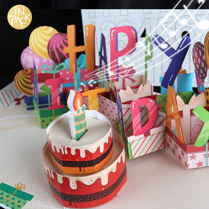 PAKET İÇİ Özel Müzikli 3D Açılır Tebrik Kartı Doğum Günü Kartı Promosyon İş Hediyeleri Mutlu Yıllar Kartları Zarf Dahil - Product Image 5