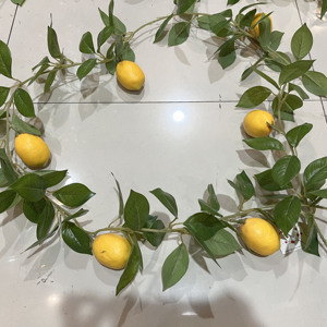 Piante artificiali fuori frutti appesi vite verde finto <span class=keywords><strong>giallo</strong></span> limoni ghirlanda decorazioni ristorante decorazione - Product Image 6