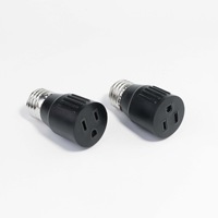 Adaptateur de douille d'ampoule polarisée E26 E27 standard américain USA vers 5-15R, prise de courant industrielle, support de lampe, convertisseur