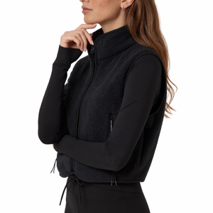 Chaleco Deportivo de Invierno para Mujer, Cuello Alto, Forro Polar, Cierre de Cremallera, Sin Mangas, para Correr al Aire Libre - Product Image 2