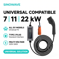 Chargeur EV portable étanche IP65 7kW 11kW 22kW Type 2 WiFi APP OCPP DLB pour la maison Byd Shark