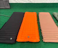 Matelas pneumatique léger et portable pour le camping avec pompe à pied intégrée, lit gonflable individuel, tapis de couchage en nylon 40D TPU pour la plage et le parc