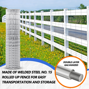 Galvanized Small and Large Opening Welded Wire <b>Mesh</b> Panel for Fence Construction - Product Image 1