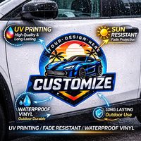 Autocollant de voiture personnalisé en PVC, autocollant personnalisé pour la porte du véhicule, camion, SUV, pick-up, fourgonnette, fenêtre, imperméable, durable, autocollant de véhicule pour l'extérieur