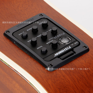Fishman Presys Acoustic Guitar Pickup System 6 <b>String</b> Solid Wood Guitar With Tuner And Volume Control - Product Image 1