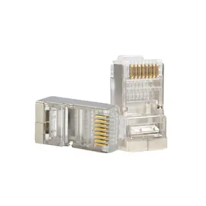 Conector Modular 8P8C RJ45 CAT5 de 8 pines, conector Modular de protección para cable de red