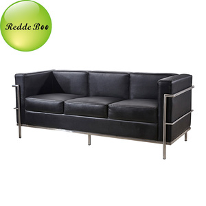 Sofá Seccional Minimalista Nórdico Italiano, Silla de Cuero de Lujo Individual, Doble o Combinada para Sala de Estar/Oficina - Product Image 5