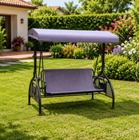 Fauteuil balançoire 3 places en métal, moderne, confortable, imperméable, pour extérieur, vente en gros, sur mesure