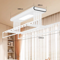 Séchoir électrique peu encombrant avec lumière LED intelligente Utilisation intérieure pour les vêtements et le linge Sèche-linge