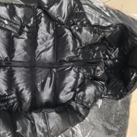 Nouvelle veste d'hiver pour homme, noire, imperméable, matelassée, décontractée, grande taille, avec fermeture éclair, en toile, style streetwear, à capuche, avec logo personnalisé de haute qualité