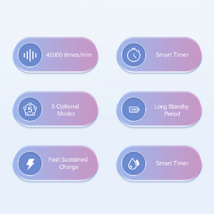 แปรงสีฟันไฟฟ้า IPX7โซนิคหัวแปรง8หัวพร้อมกล่องเดินทางแปรงสีฟันไฟฟ้าอัจฉริยะแบบชาร์จไฟได้5ระดับ - Product Image 4