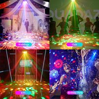 Proyektor Pola Gobo LED Dekoratif Pesta Kaleidoskop 3 GOBO + Kontrol Laser DMX-512 Tahan Lama Portabel untuk Acara Pesta