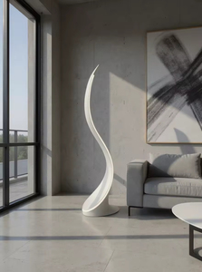 Lampe de sol sculpturale imprimée en 3D pour les espaces de vie design et l'éclairage d'ambiance intérieur - Product Image 5