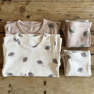 Ensemble de vêtements de bébé pour filles, 2 pièces, <span class=keywords><strong>pyjama</strong></span> d'automne, pour nouveau-nés garçon - Product Image 4