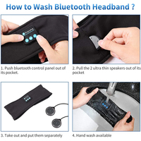 Headband Olahraga Tidur Nirkabel, Headphone Musik, Masker Mata, Headset Nirkabel