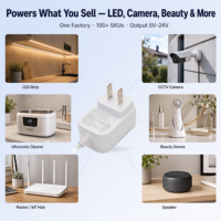 Adaptateur secteur 12V 1A 12W AC/DC certifié UL FCC CE CB, transformateur à découpage avec prise murale US pour caméra de vidéosurveillance, routeur, LED