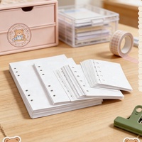 20 feuilles de papier de transfert A4/A5/A6/A7/A8, recharge pour classeur à 6/5 anneaux, pages vierges réutilisables pour planificateur, pour collection et rangement d'autocollants