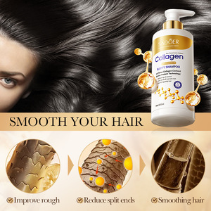 SADOER 500ml Shampooing Protéiné au Collagène Nettoyant en Profondeur Lissant Hydratant Réparateur Cheveux Abîmés Gel Volumisant Nourrissant - Product Image 4