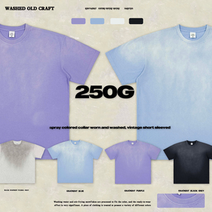 Camiseta de Diseño de Marca de Lujo, Estilo Vintage Lavado, con Estampado Gráfico Personalizado, Estilo Urbano, Corte Cuadrado y Recortado, Camiseta Lisa para Hombre - Product Image 4