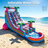 Parc aquatique gonflable pour enfants, toboggan de jardin, piscine, aire de jeux d'été en plein air, structure de jeux aquatiques