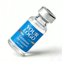 Étiquettes autocollantes en vinyle de qualité supérieure 3ml 5ml 10ml pour la poudre de peptides, l'industrie cosmétique