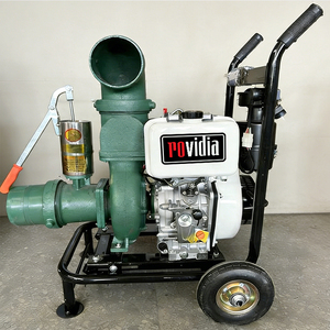 Pompa d'Acqua Diesel Raffreddata ad Aria da 6 Pollici ad Alto Flusso con Carrello per Irrigazione Agricola e Drenaggio Alluvioni - Product Image 4