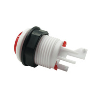 Bouton de console de jeu A4 de style américain, rond de 33 mm, verrouillable, détachable, à réinitialisation automatique, 5A 12V