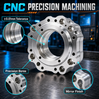 Automatisation robotisée industrielle, usinage CNC de composants métalliques circulaires avec pièces en alliage d'aluminium usinées avec précision