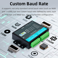 Convertisseur TTL vers Ethernet 4 ports haute vitesse avec prise en charge MQTT/HTTP/Modbus TCP 10/100 Mbps, chipset A7, compatible IoT, entièrement compatible avec les marchés nationaux