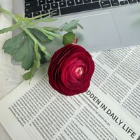 2 Tangkai Bunga Ranunculus Buttercup Artificial Real Touch, Rasa Lembut Seperti Asli, untuk Dekorasi Rumah, Pernikahan, Hari Ibu, Thanksgiving