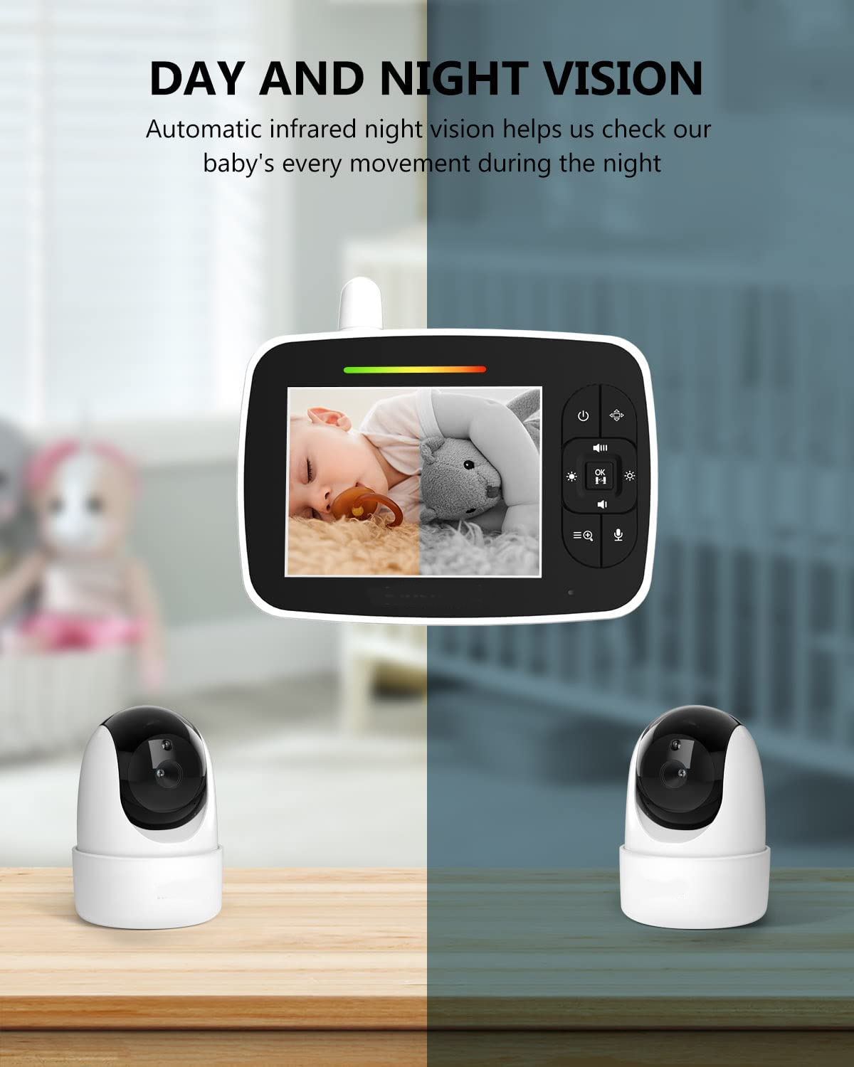 3.5inch amazon pan/tilt video cheap good quality Baby Monitor